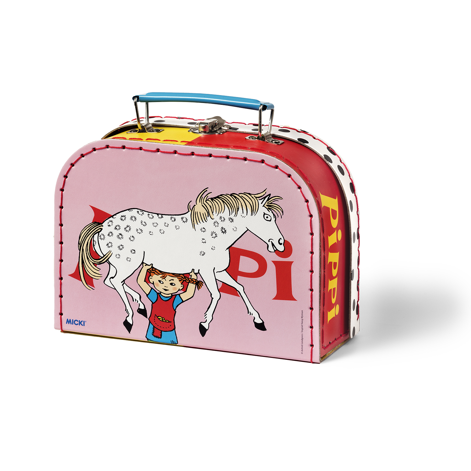 Pippi pippi barnväska resväska 20 cm rosa