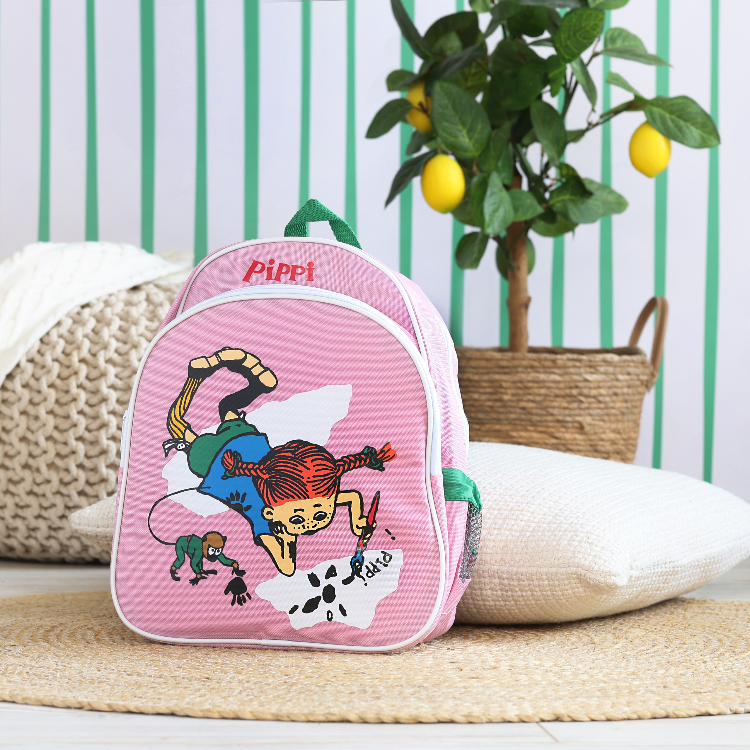 Pippi pippi barnväska ryggsäck rosa